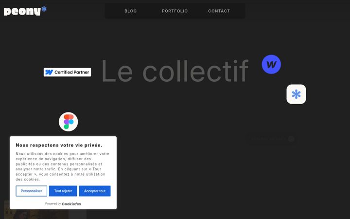 Screenshot of collectifpeony.com