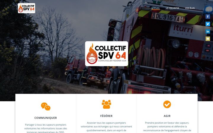 Ekrano kopija collectifspv64.fr