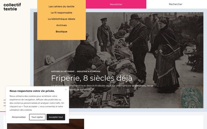 Screenshot of collectiftextile.com