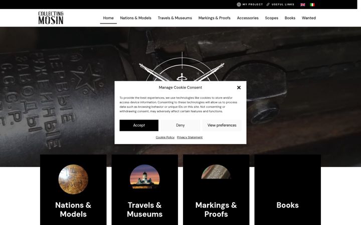 Screenshot of collectingmosin.com