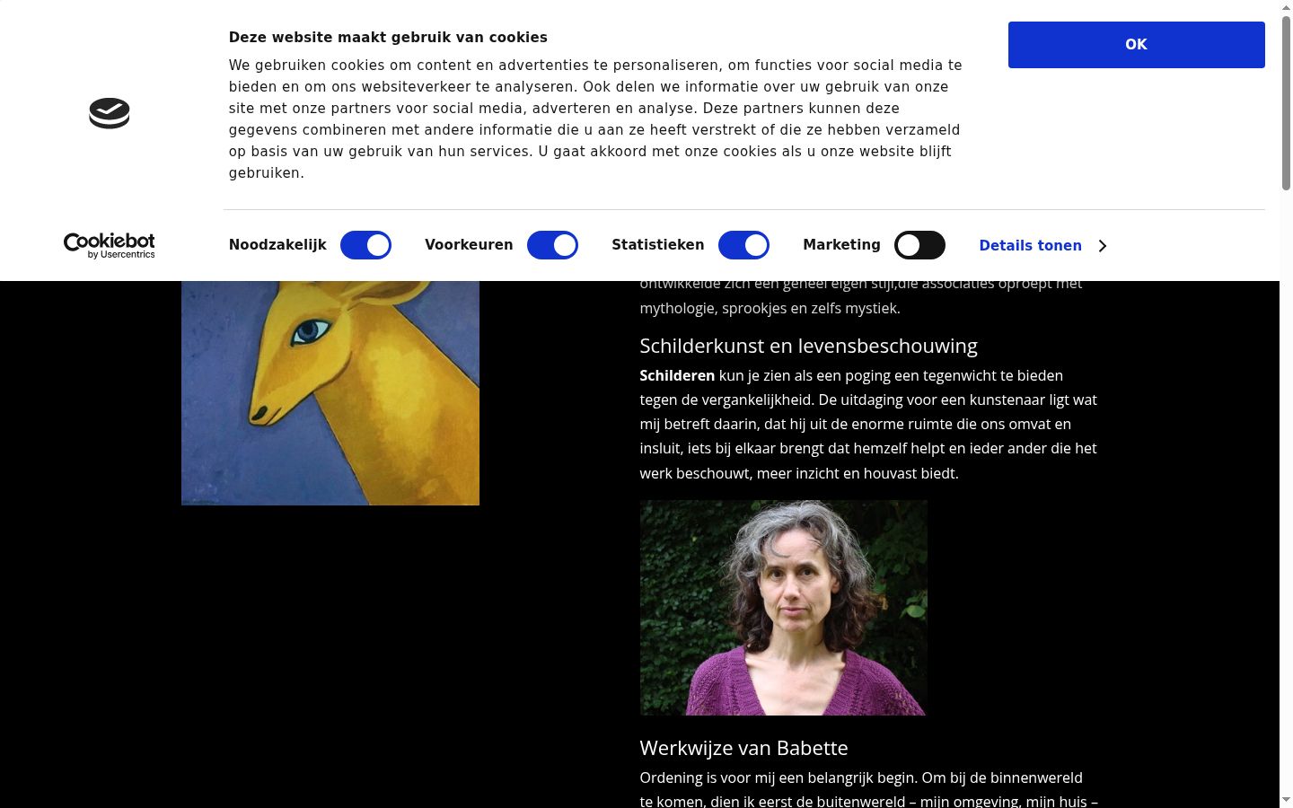 Screenshot des Einwilligungsbanners vor jeglicher Interaktion