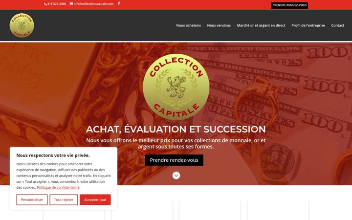 Screenshot of collectioncapitale.com