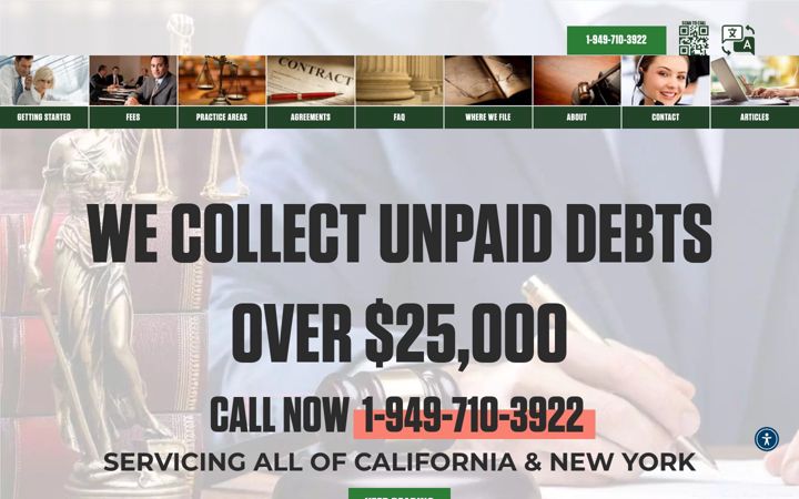 Screenshot of collectionlaw.com