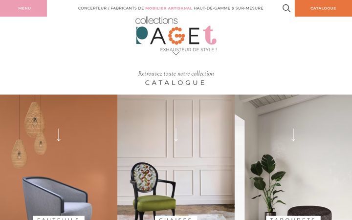 Screenshot of collections-paget.fr