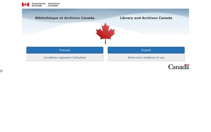 Screenshot of collectionscanada.ca
