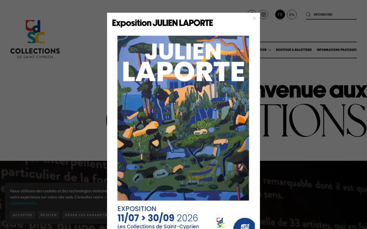 Screenshot of collectionsdesaint-cyprien.com