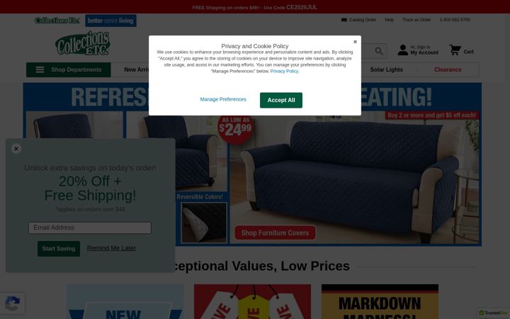 Screenshot of collectionsetc.com