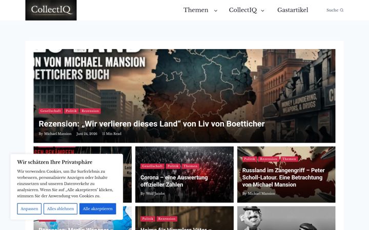 Screenshot of collectiq.de