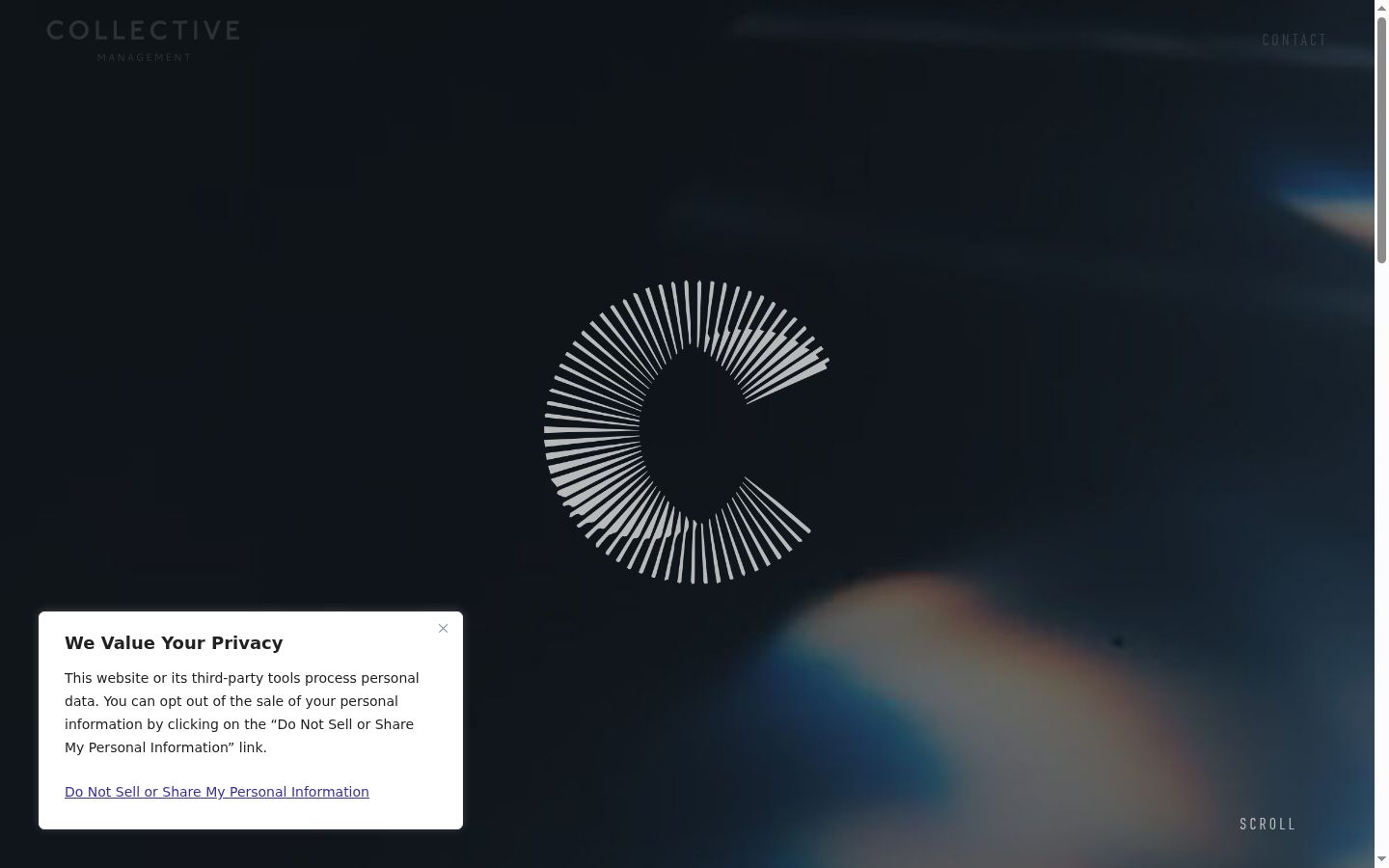 Capture d'écran de la bannière de consentement affichée avant toute interaction