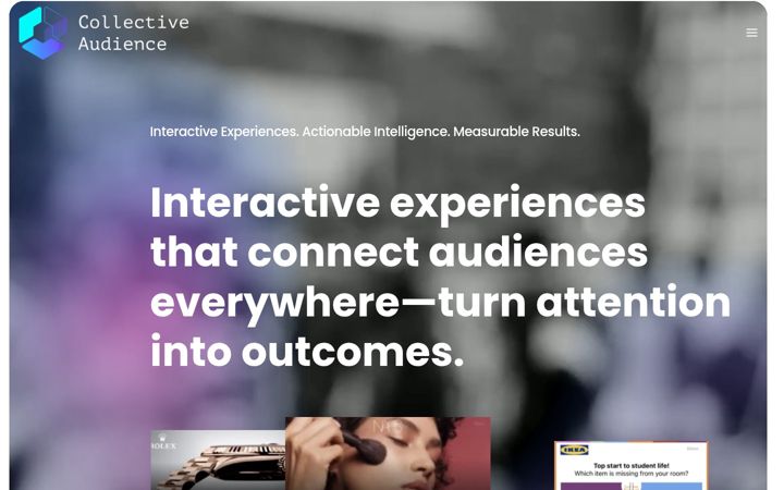 Captură de ecran a collectiveaudience.co