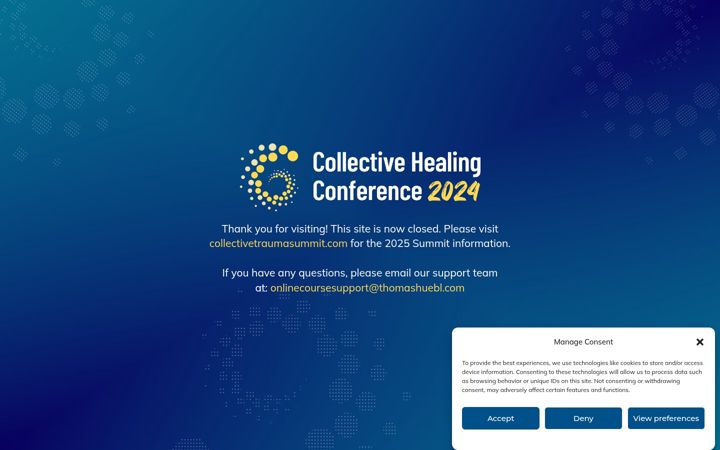 Screenshot of collectivehealingconference.com