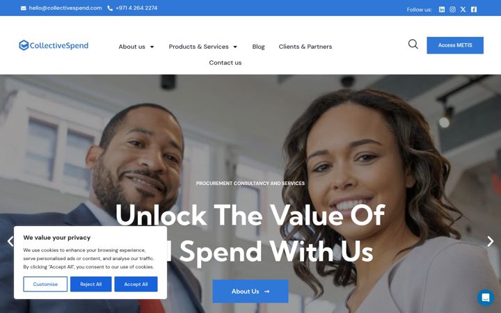 Screenshot of collectivespend.com