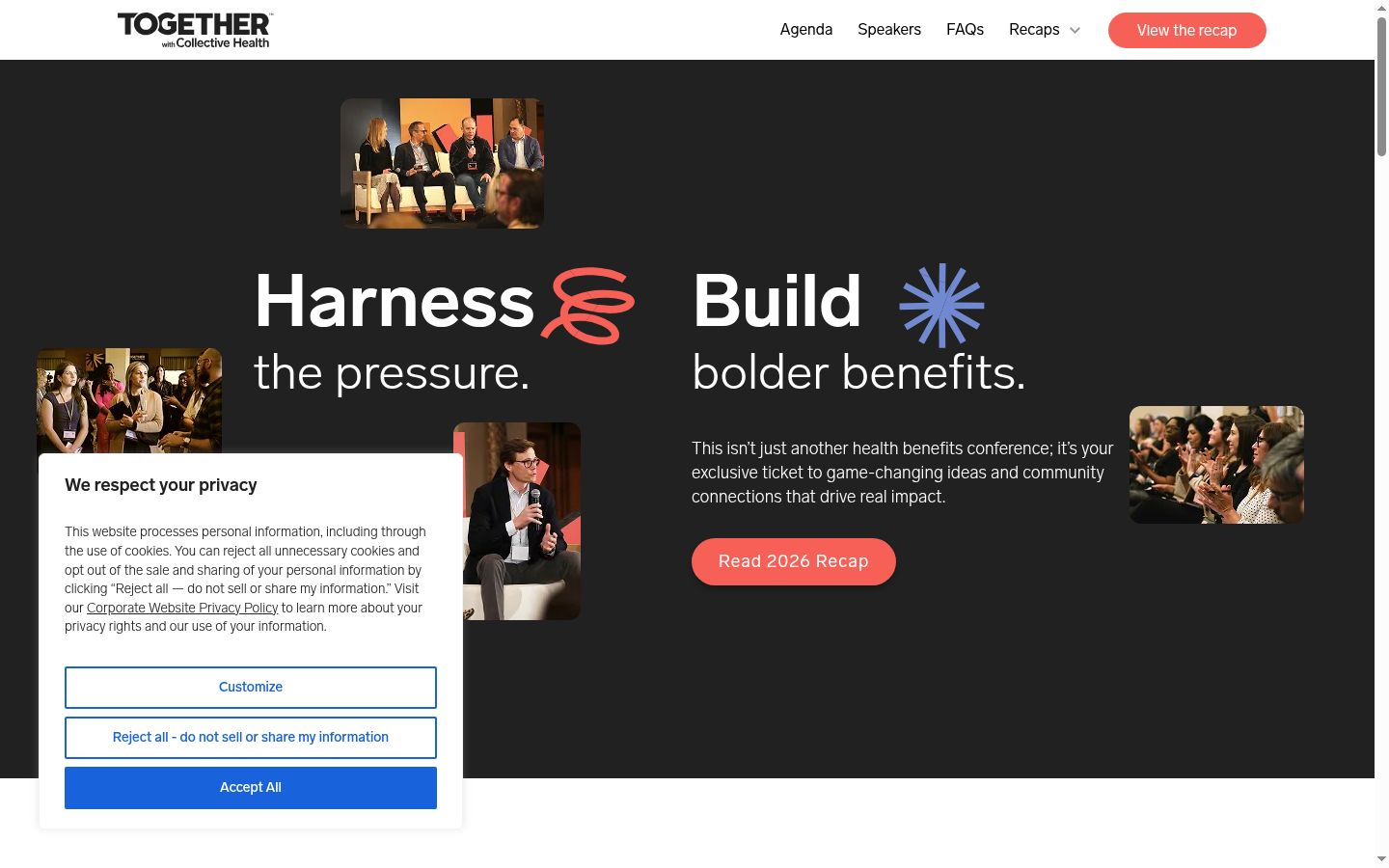 Screenshot of the consent banner shown before any interaction