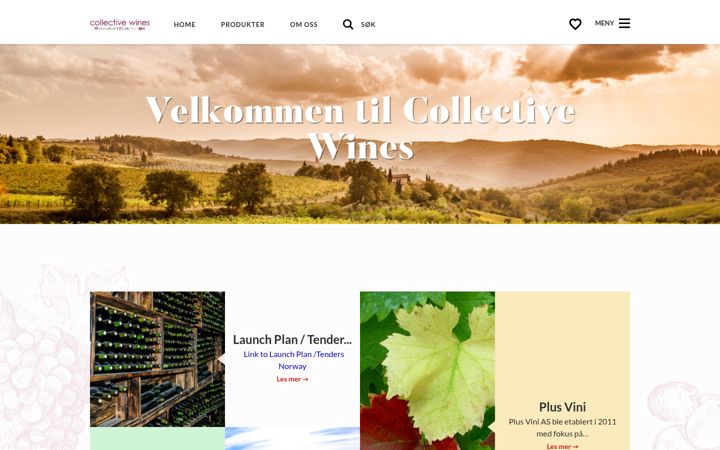 Ekrano kopija collectivewines.no