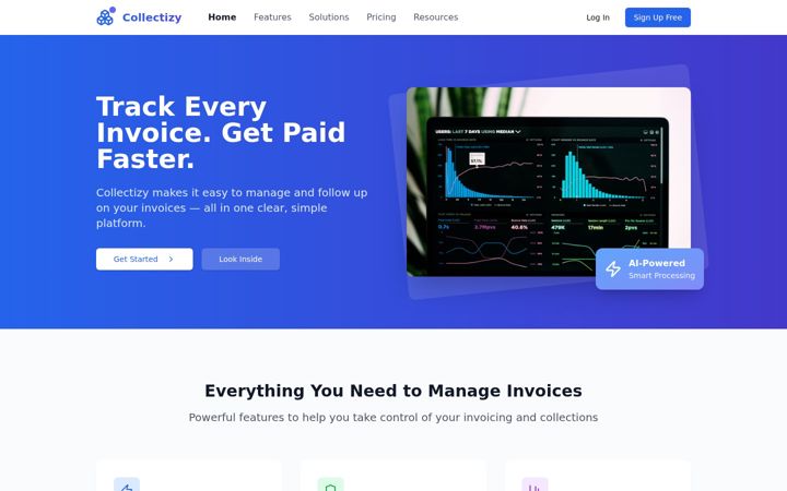 Screenshot of collectizy.com