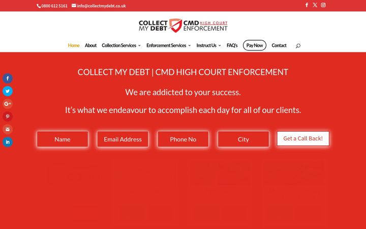 Ekrano kopija collectmydebt.co.uk