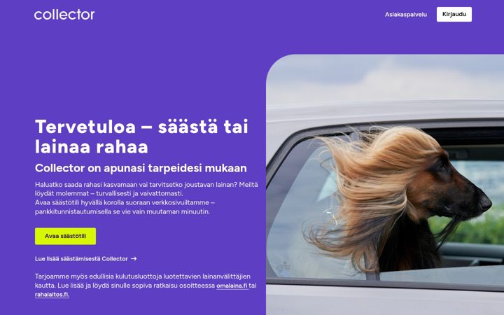 Skærmbillede af collector.fi