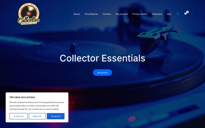 Screenshot of collectoressentials.com