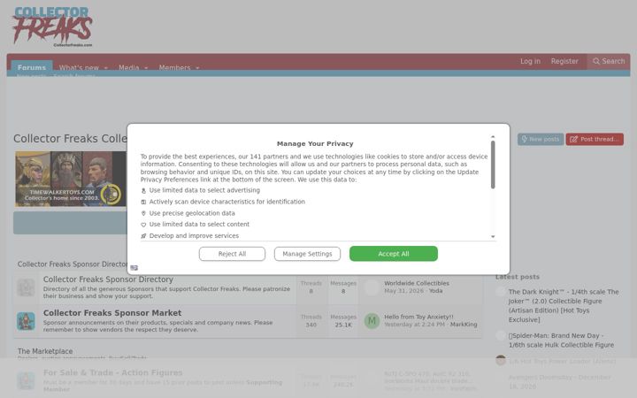 Screenshot of collectorfreaks.com