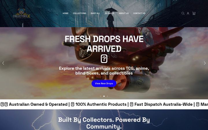Screenshot di collectorsx.com.au