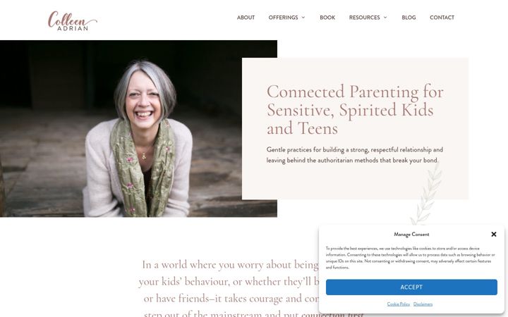 Screenshot of colleenadrian.com