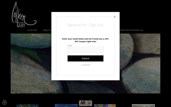 Screenshot of colleenkoziara.com
