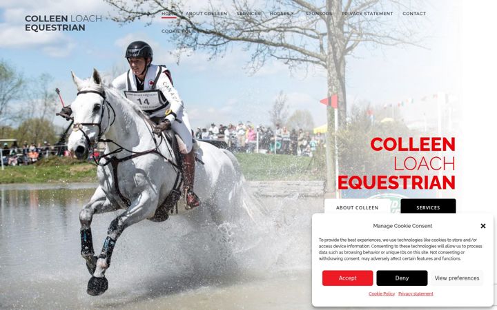 Screenshot of colleenloachequestrian.ca