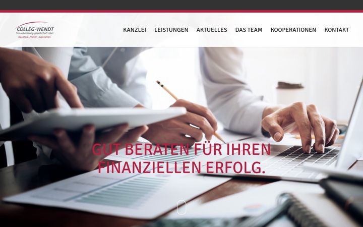 Screenshot of colleg-wendt-stb.de