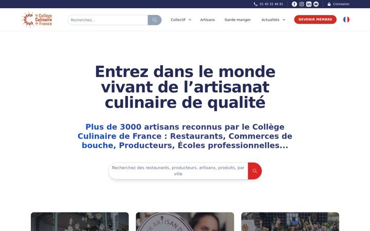 Screenshot of college-culinaire-de-france.fr