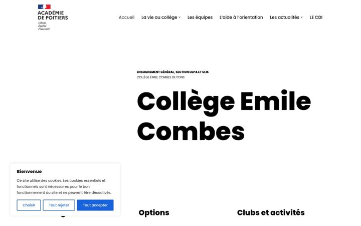 Screenshot of college-emile-combes-pons.fr