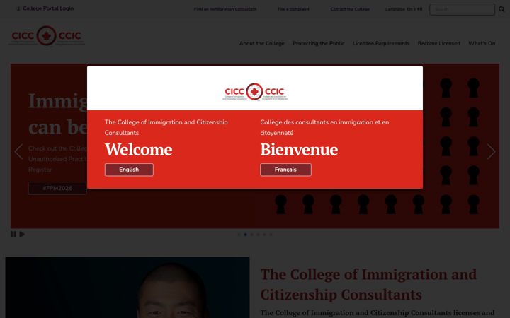 Screenshot of college-ic.ca