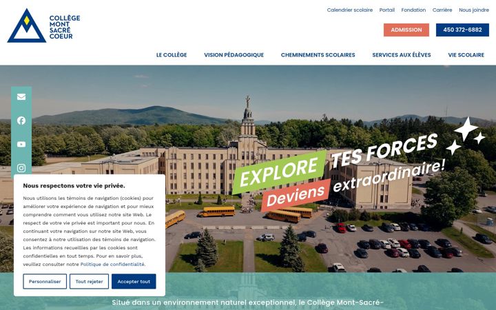 Screenshot of college-msc.qc.ca