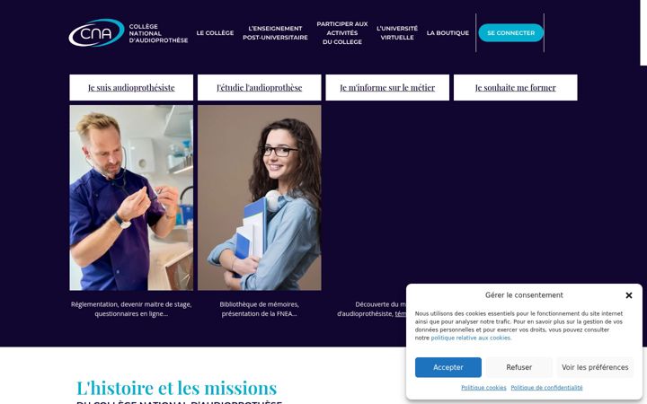 Screenshot di college-nat-audio.fr