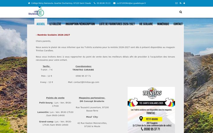 Screenshot of college-remy-nainsouta.com