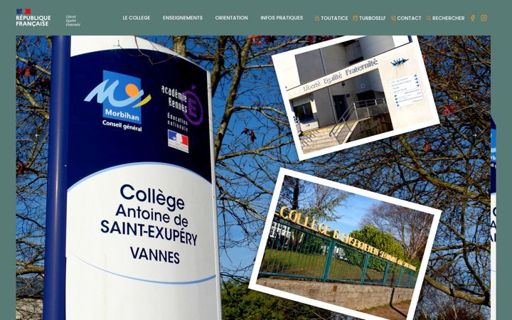 Screenshot of college-saint-exupery-vannes.fr