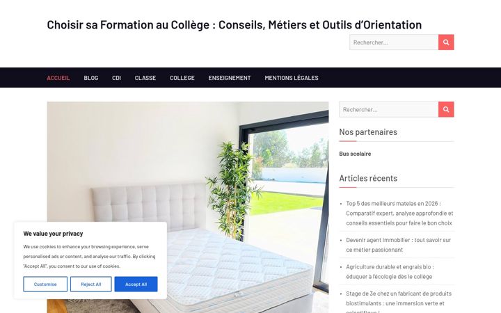 Screenshot of college-senard.fr