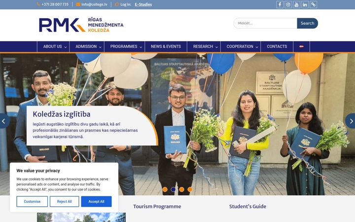 Screenshot of college.lv