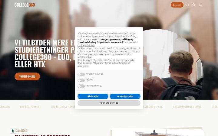 Screenshot of college360.dk