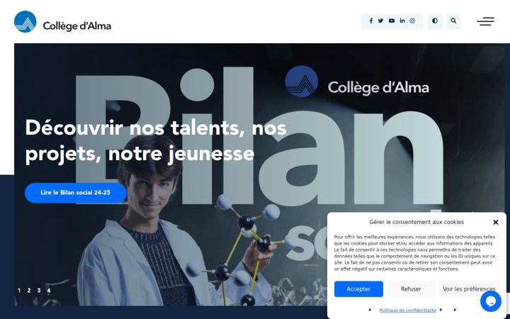 Screenshot of collegealma.ca