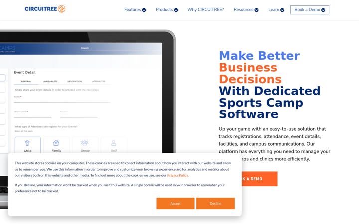 Screenshot of collegebaseballcamps.com
