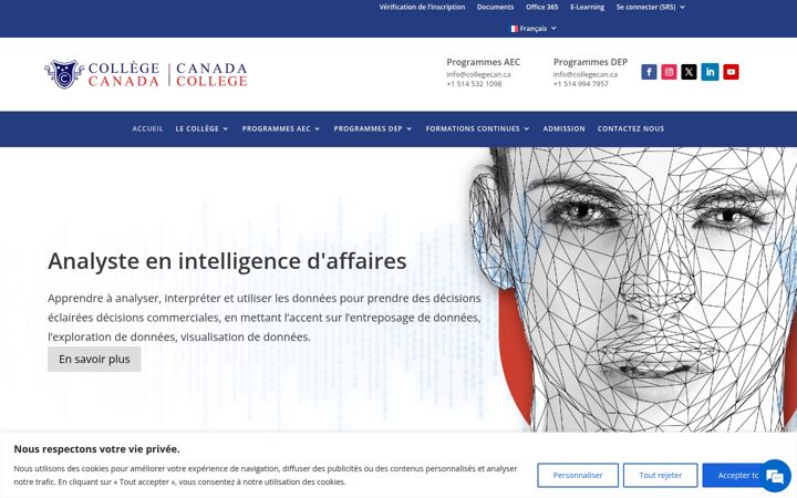 Screenshot of collegecanada.com