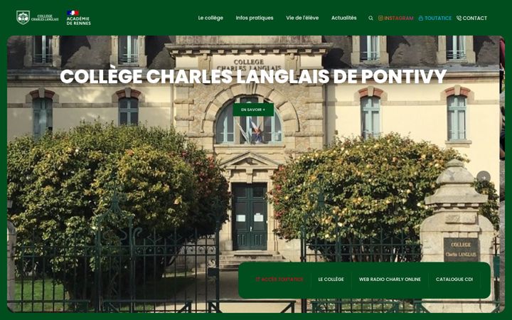 Screenshot of collegecharleslanglais.fr