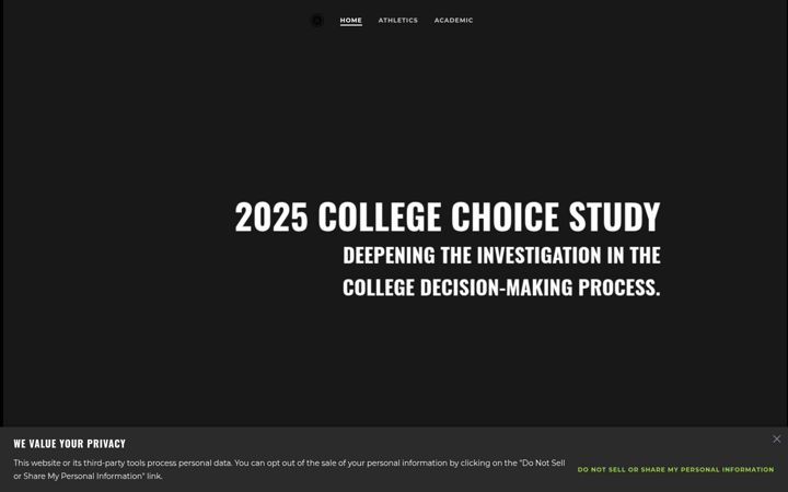 Screenshot of collegechoicestudy.com