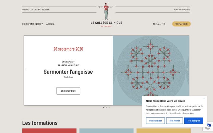 Screenshot of collegeclinique-toulouse.fr