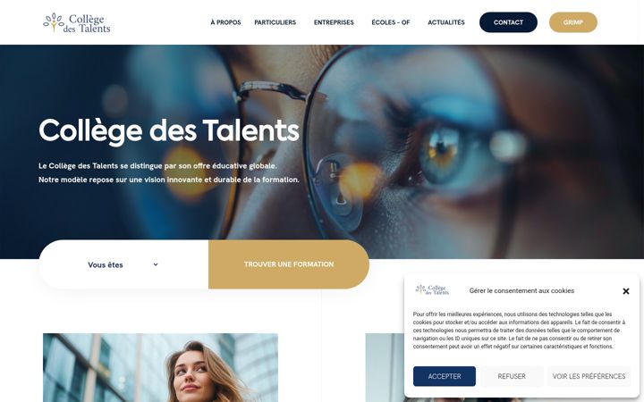 Képernyőkép: collegedestalents.fr