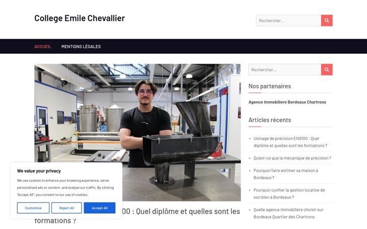 Screenshot of collegeemilechevallier.fr