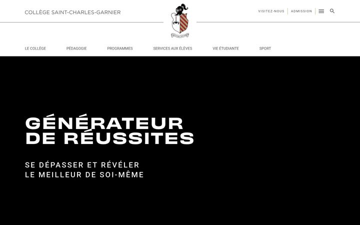Screenshot of collegegarnier.qc.ca