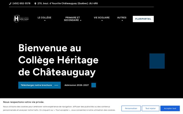 Screenshot of collegeheritage.ca