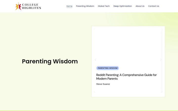 Screenshot of collegehighlites.com