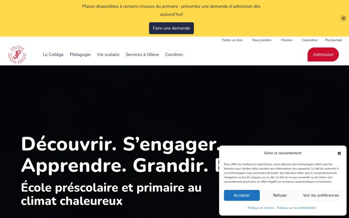 Screenshot of collegejacquesprevert.ca